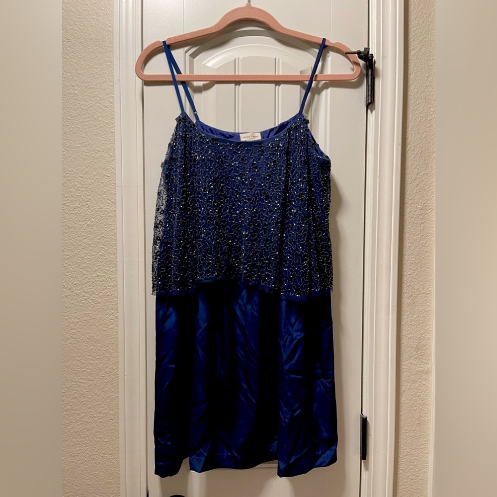 Silence + Noise gorgeous silk dress with stunning embellishments